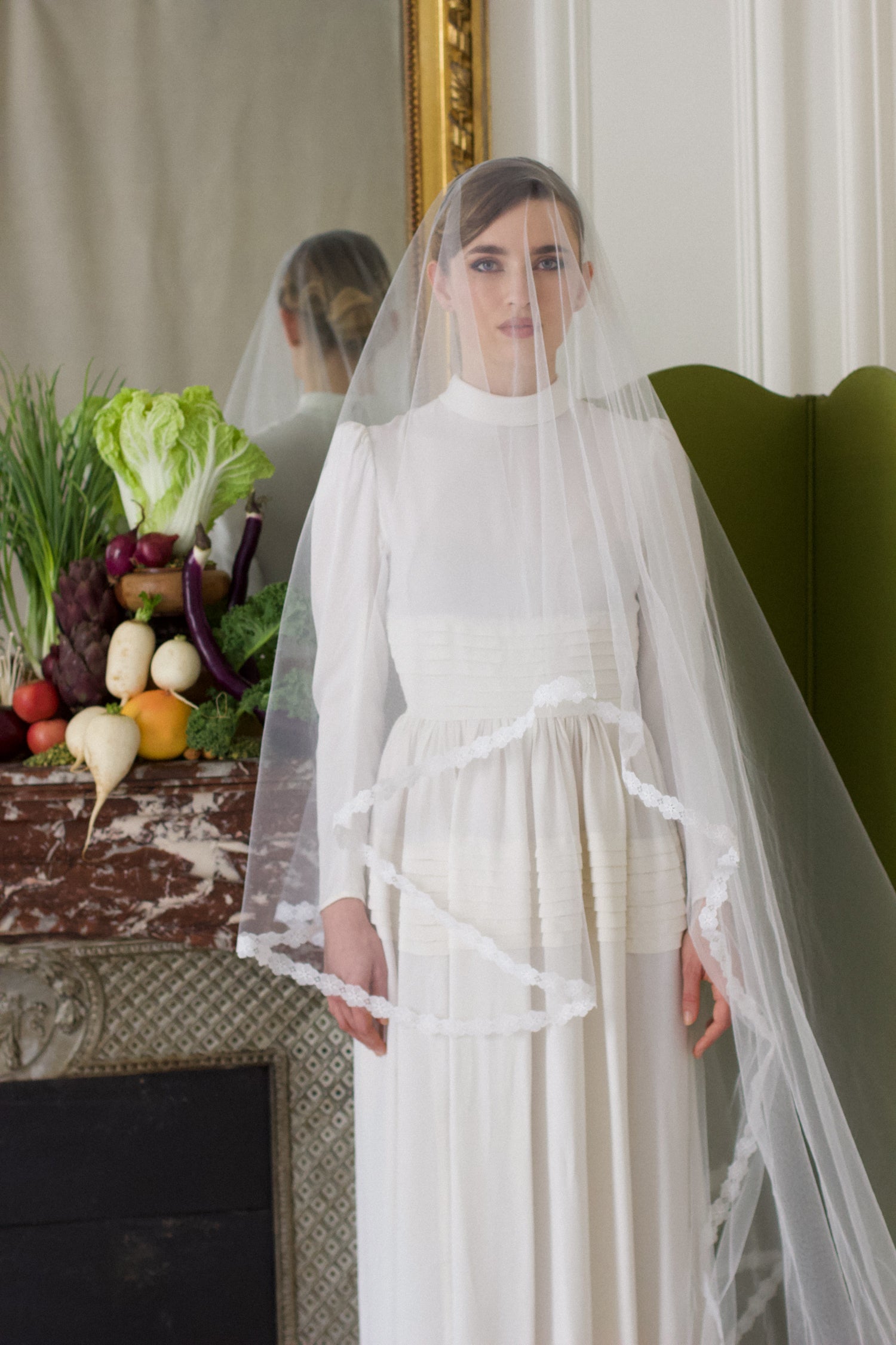 Voile de mariée vintage top